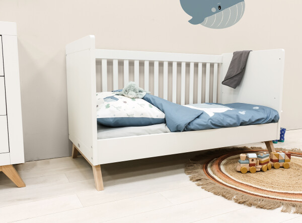 Bedbank 70x140 Fenna Wit/Naturel