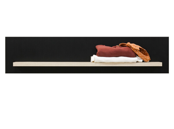Shelf Floris Matt Black/Natural