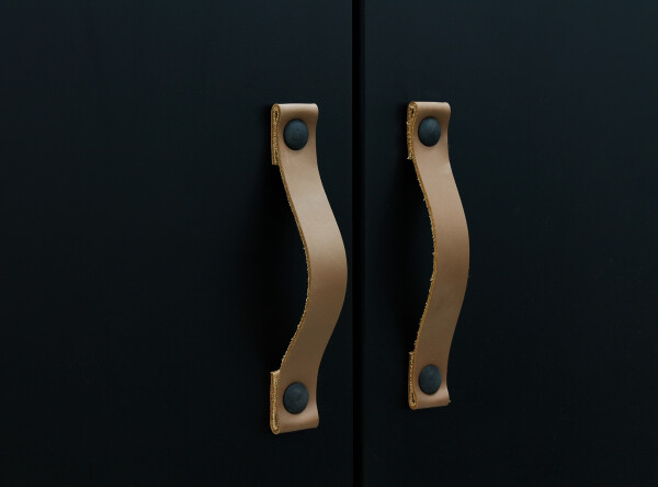 3-door wardrobe Floris Matt Black/Natural