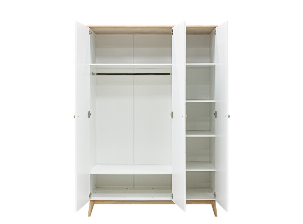 3-door wardrobe Paris White/Oak