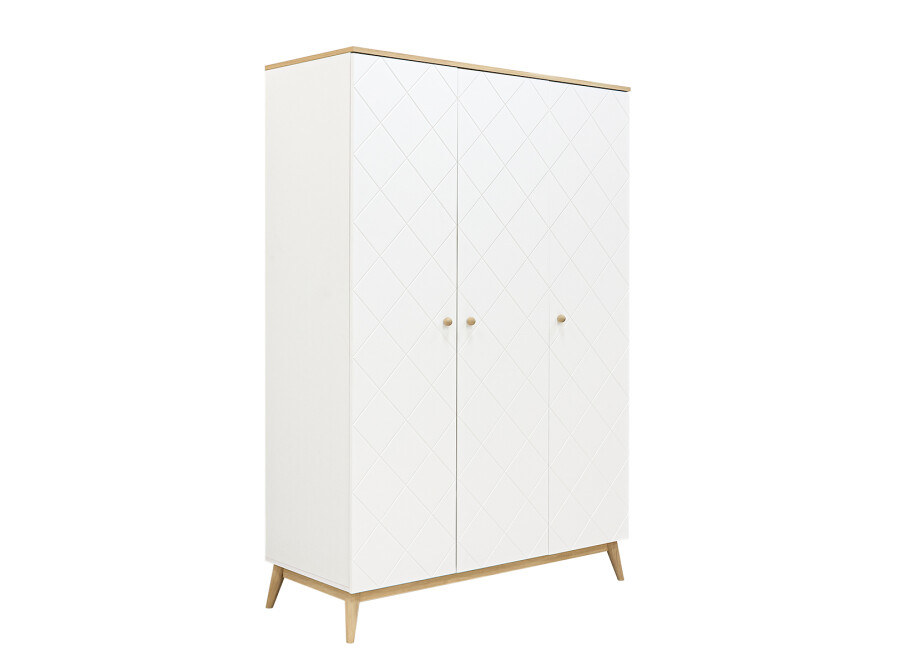 Bopita 3 door wardrobe Paris White Oak Bopita
