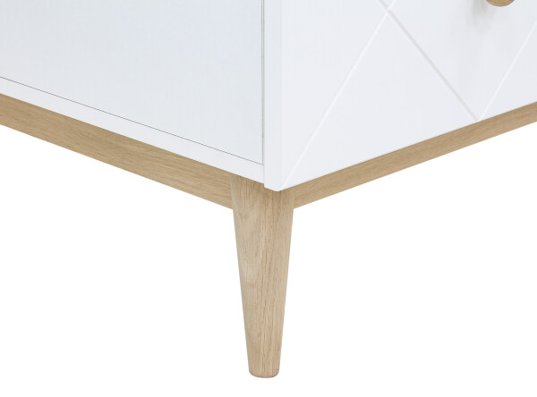 Commode met 3 laden Paris Wit/Eiken