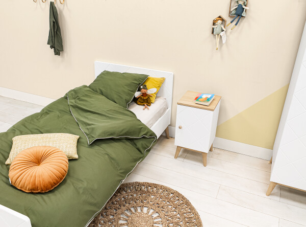 Night table Paris White/Oak
