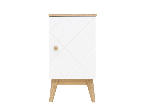 Night table Paris White/Oak