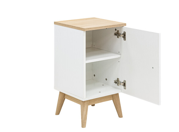 Night table Paris White/Oak