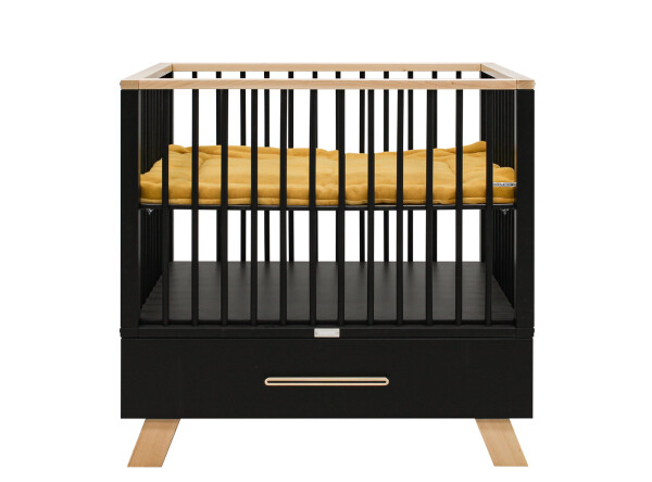 Box met lade Lisa Mat Zwart/Naturel