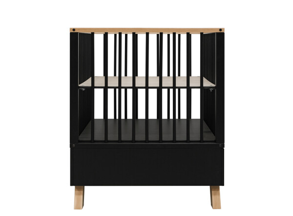 Box met lade Lisa Mat Zwart/Naturel