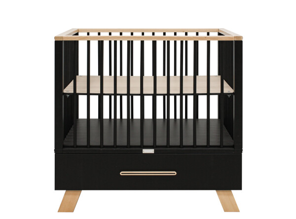 Box met lade Lisa Mat Zwart/Naturel