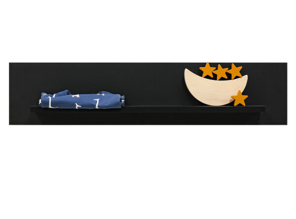 Shelf Lena Matt Black/Natural