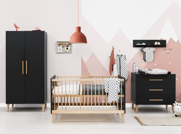Shelf Lena Matt Black/Natural
