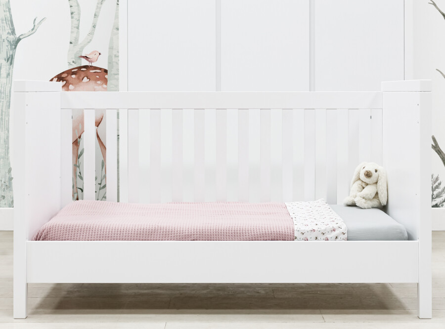 Cunas Para Bebes Convertible Marco Cama Para Niños Cambiador Baby Crib White