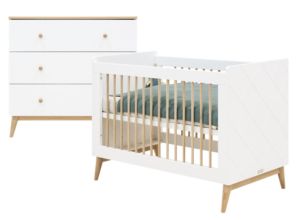 Paris 2-part nursery White/Oak