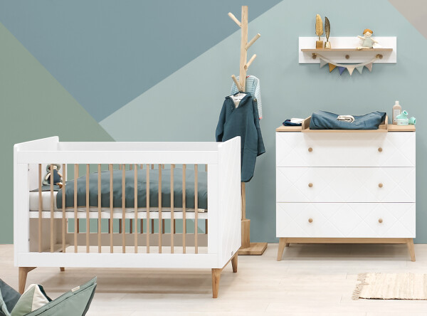Paris 2-part nursery White/Oak