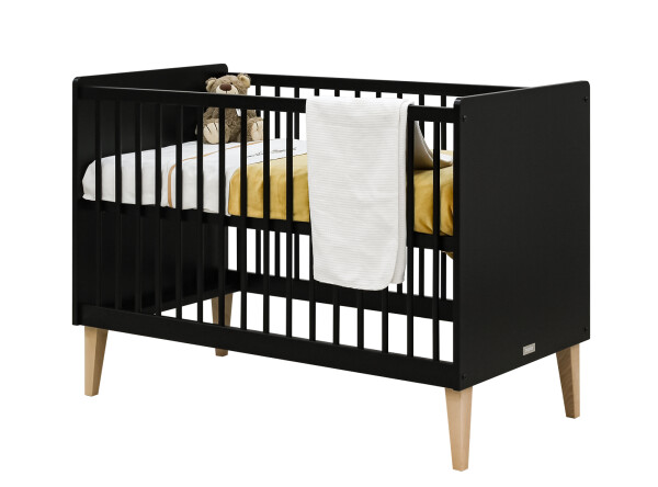 Lena 3-part nursery Matt Black/Natural