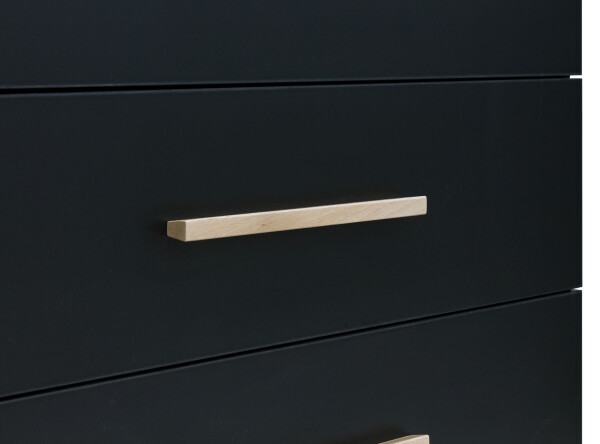 Lena 3-part nursery Matt Black/Natural