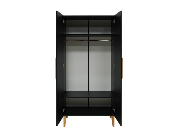 Lena 3-part nursery Matt Black/Natural