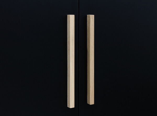 Lena 3-part nursery Matt Black/Natural