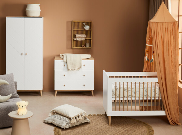 Paris 3-part nursery White/Oak