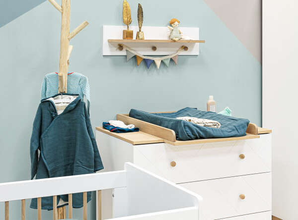Paris 3-part nursery White/Oak