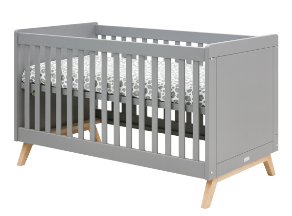Fenna 2 piece nursery furniture set with cot bed Grey/Natural
