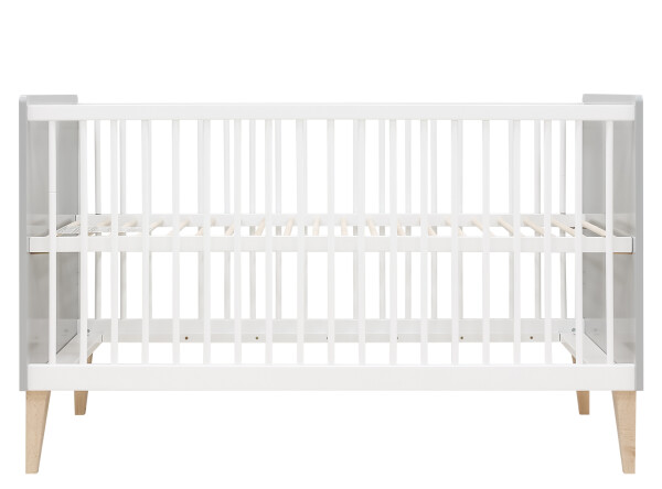 Emma 2 piece nursery furniture set with cot bed White/Grey