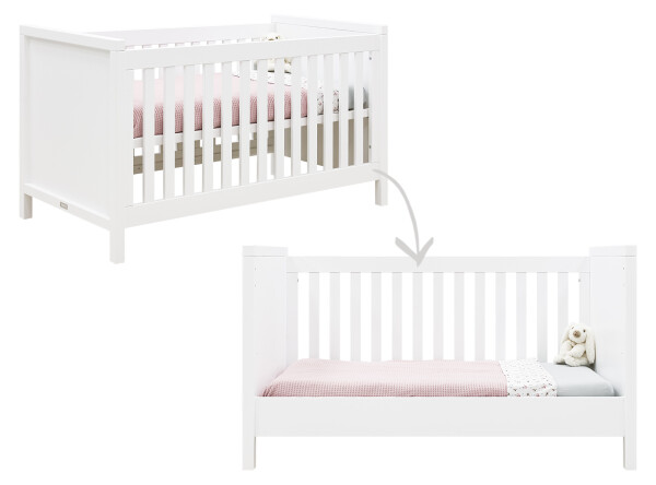 Set 2-teilig Corsica mit Gitterbett 70x140 Weiß