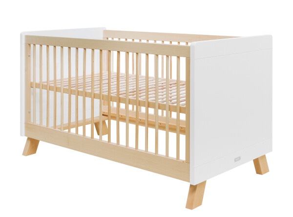 Lisa 2 piece nursery furniture set with bench bed White/Natural