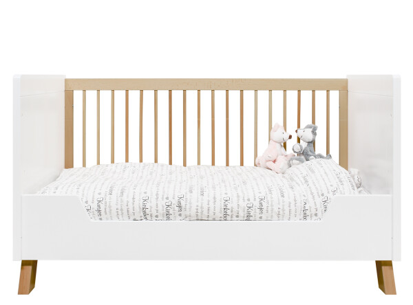 Lisa 2 piece nursery furniture set with bench bed White/Natural