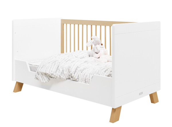 Lisa 2 piece nursery furniture set with bench bed White/Natural
