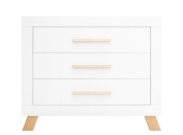 Lisa 2 piece nursery furniture set with bench bed White/Natural