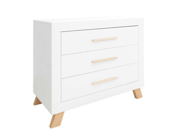 Lisa 2 piece nursery furniture set with bench bed White/Natural