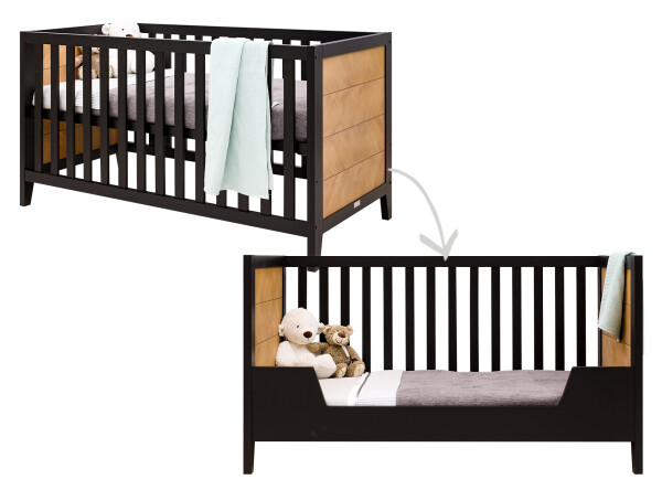 Job 2 piece nursery furniture set with bench bed Vintage Honey