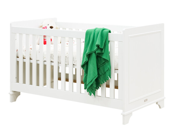 Charlotte 3 piece nursery furniture set with cot bed White