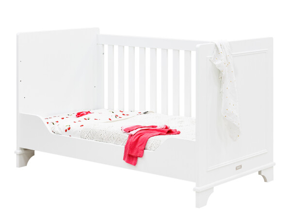 Charlotte 3 piece nursery furniture set with bench bed White
