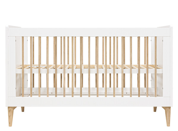 3-Pieza pack Paris con cuna 70x140 convertible Blanco/Roble