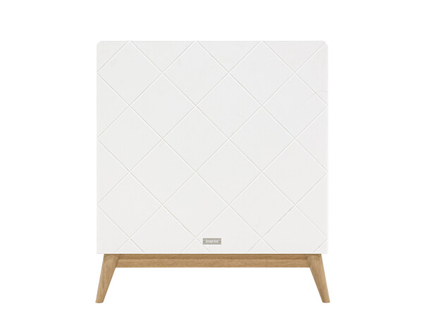 3-Pieza pack Paris con cuna 70x140 convertible Blanco/Roble