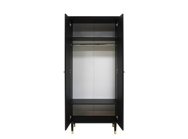 2-door wardrobe Cloë Matt Black