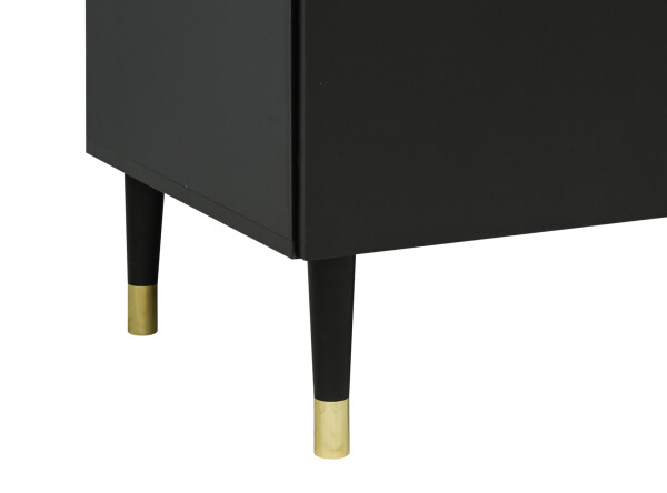 2-door wardrobe Cloë Matt Black