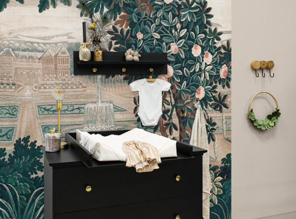 Commode met 3 laden Cloë Mat Zwart