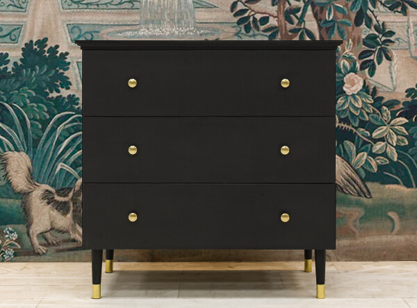 Dresser with 3 drawers Cloë Matt Black