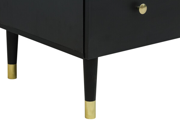 Commode met 3 laden Cloë Mat Zwart