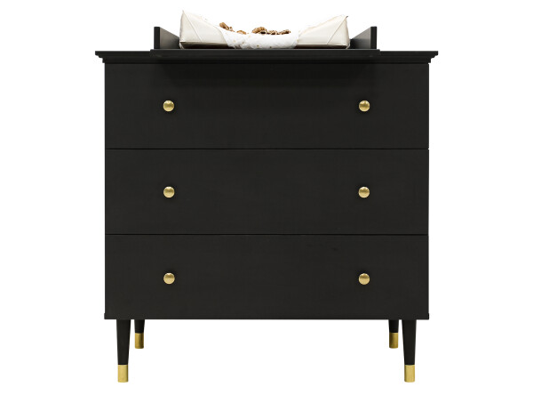 Commode met 3 laden Cloë Mat Zwart