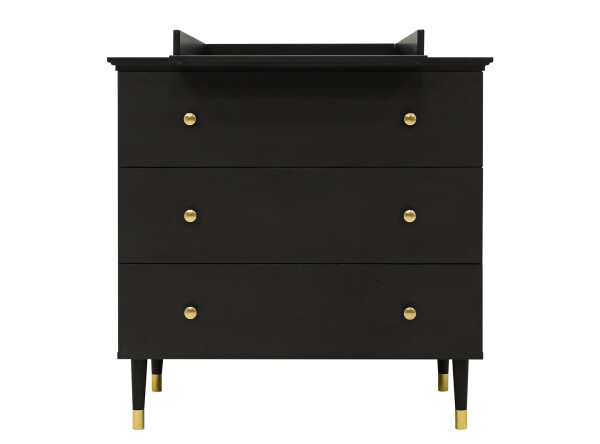 Commode met 3 laden Cloë Mat Zwart