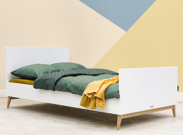 Twin bed 120x200 Paris White/Oak