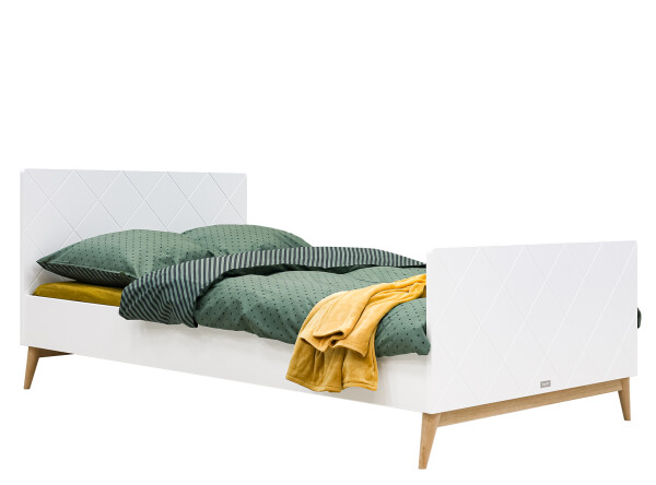 Twin bed 120x200 Paris White/Oak