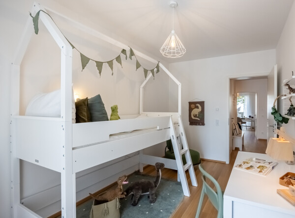 Half high sleeper 90x200 with comfort step Combiflex Home White