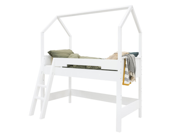 Half high sleeper 90x200 with comfort step Combiflex Home White