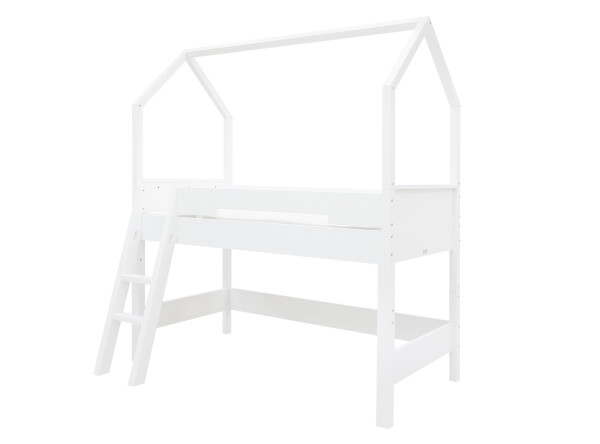 Half high sleeper 90x200 with comfort step Combiflex Home White