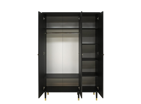 3-door wardrobe Cloë Matt Black