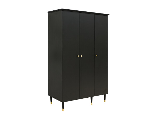 3-door wardrobe Cloë Matt Black